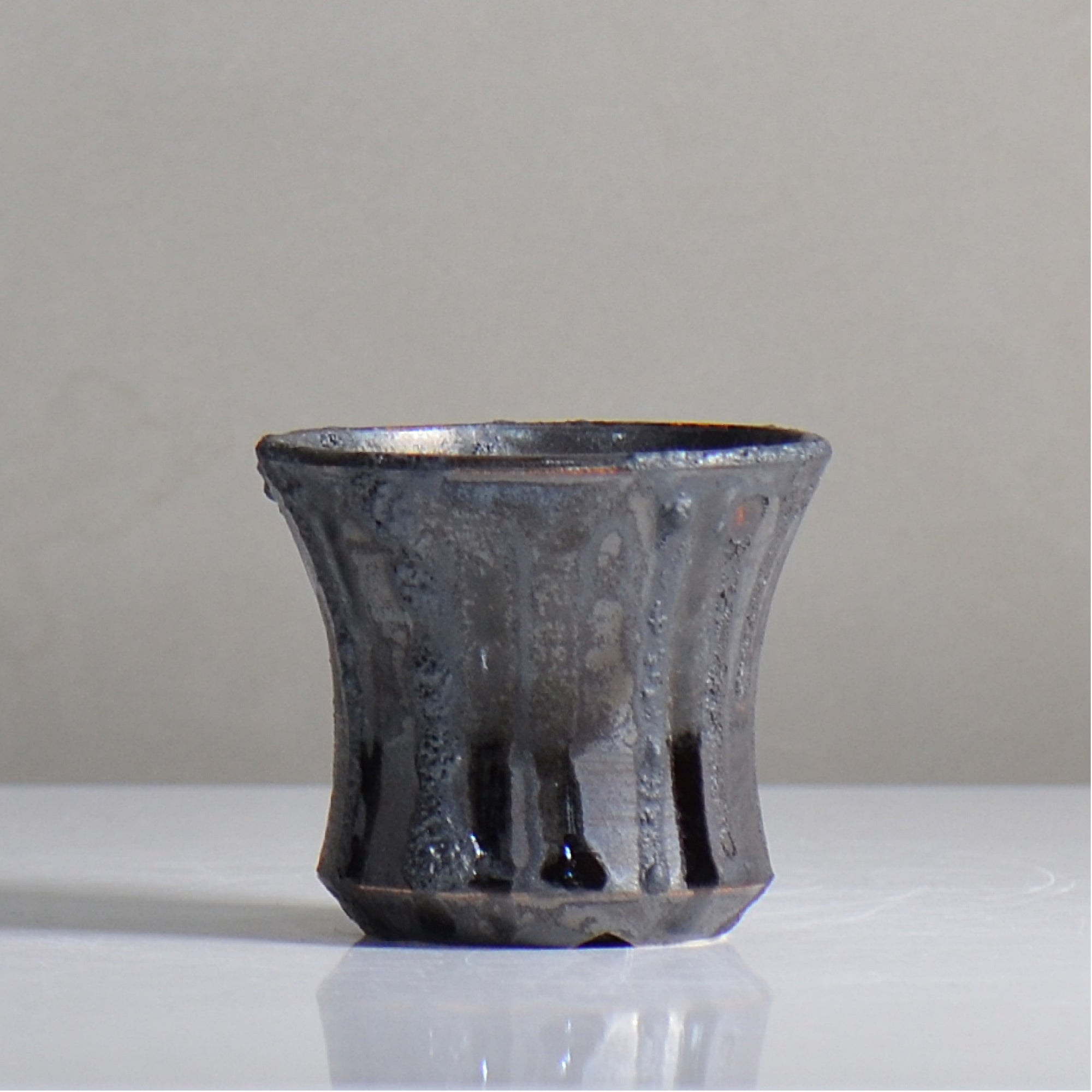 ❤*︎様 ぴよたん作　虎モチーフ 植木鉢（ハンドメイド） make plants pot / ドロドロ/ mn_dd02_xs / 約8.7cm / 植木鉢 – ハチラボ