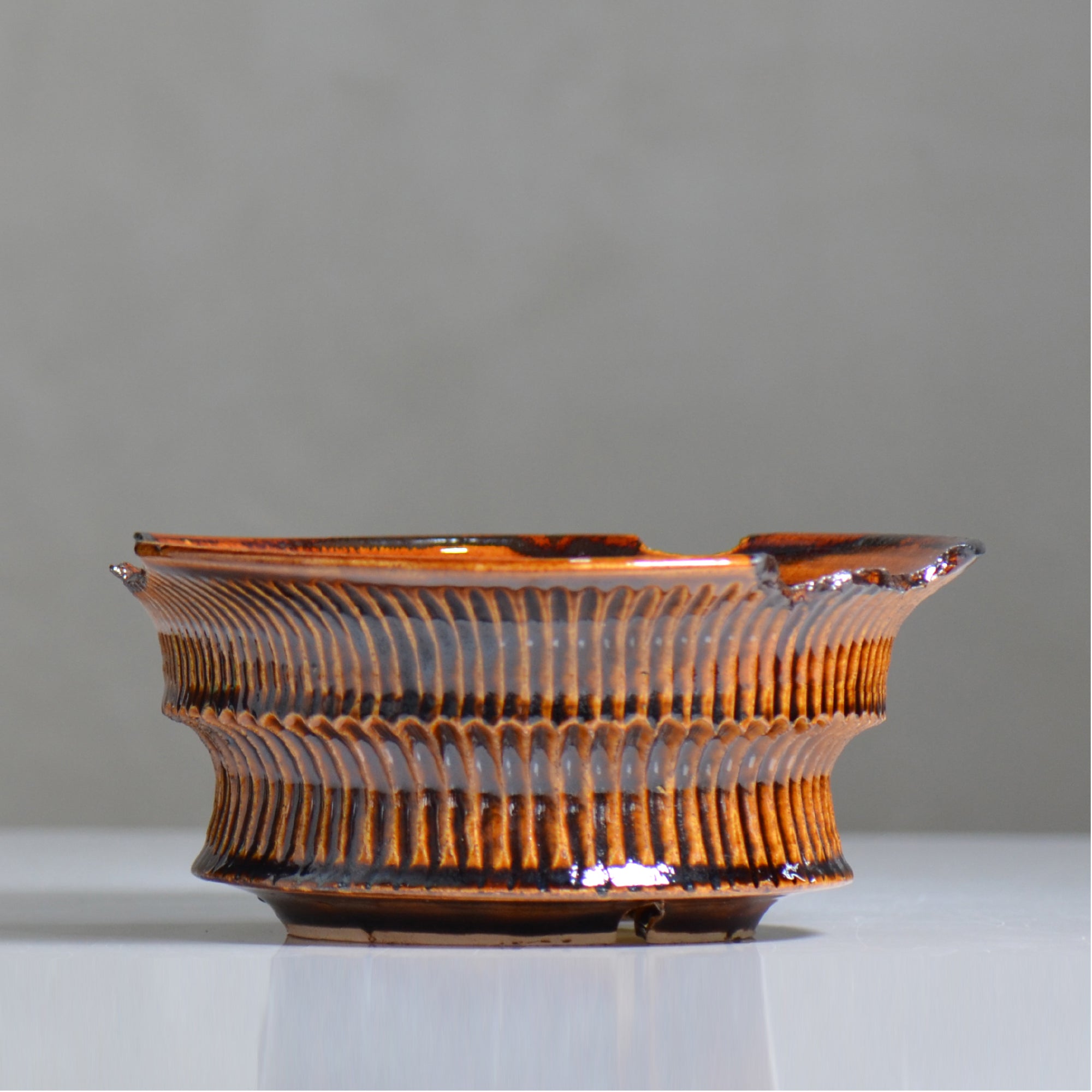 森田昌求 /  CLAW broken AMEYUU / 約φ22cm/ mom_ca04_xl / 植木鉢