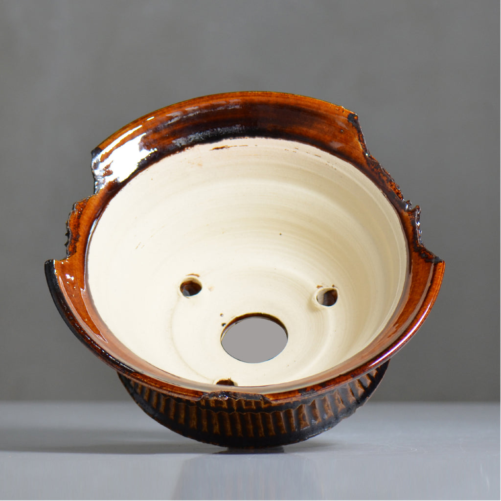 森田昌求 /  CLAW broken AMEYUU / 約φ22cm/ mom_ca04_xl / 植木鉢