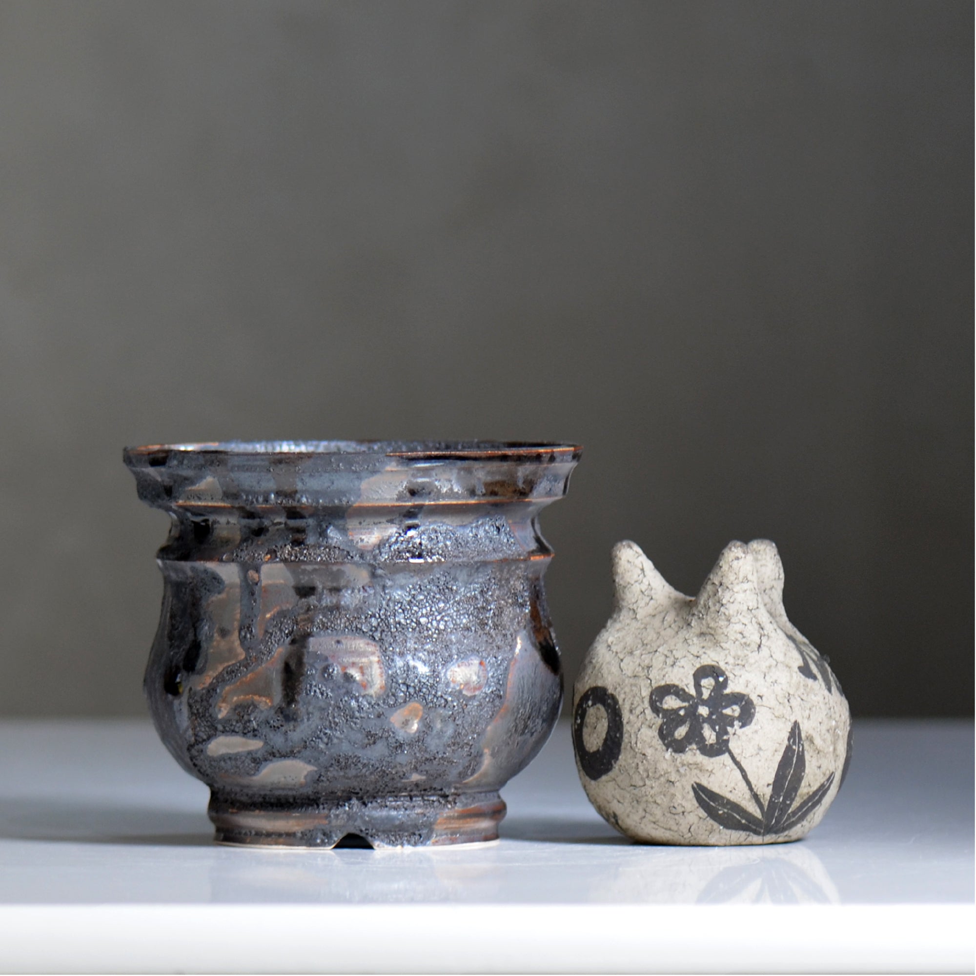 make plants pot / ドロドロ/ mn2_dd16_m / 約12.5cm / 植木鉢