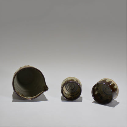 仲田 唯希人 / 笠間長石釉片口ぐい呑みセット / ny_03