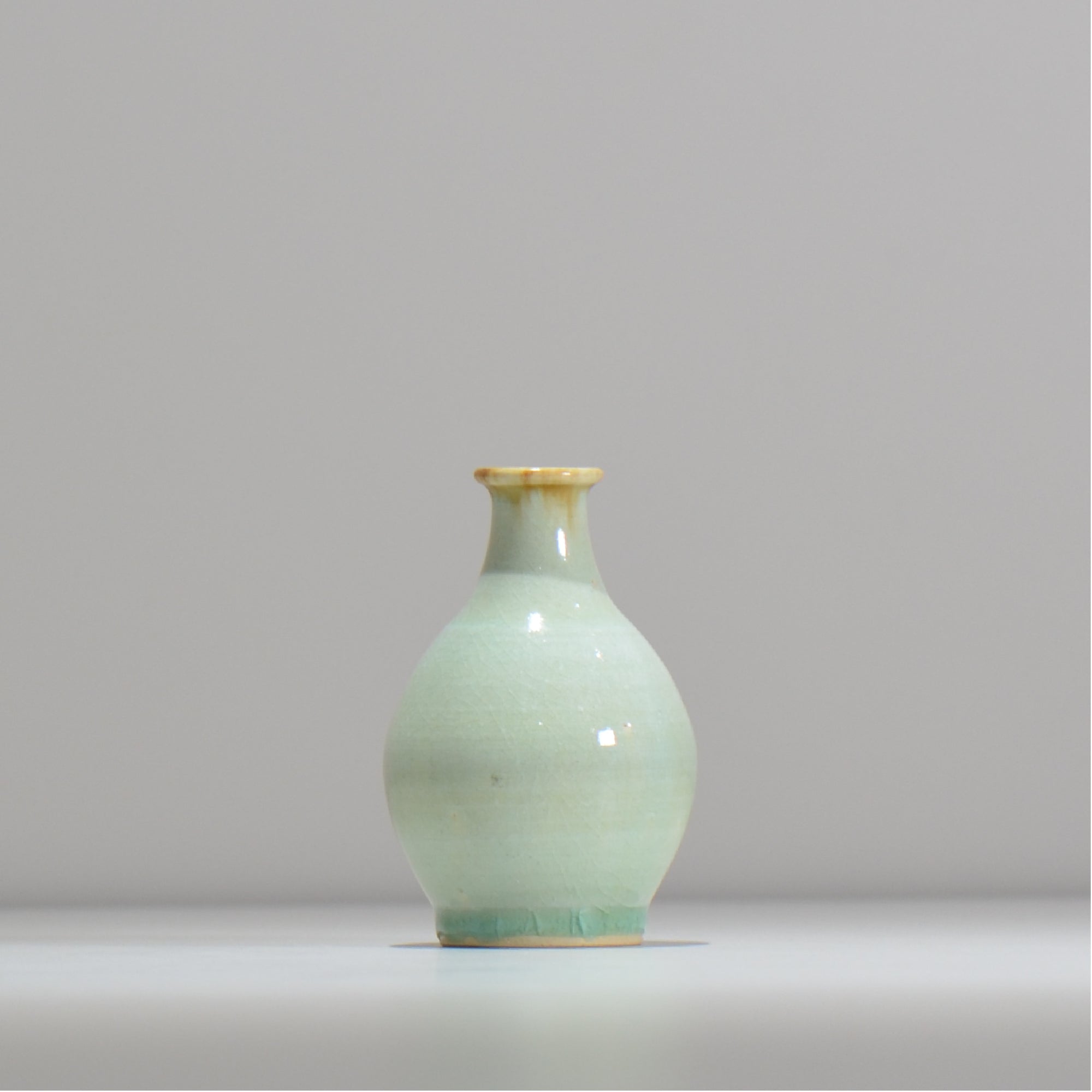 ハチュウ鋳造　花瓶　① 中野 明彦 / ブルーグリーン / na1_01_xs / 底面 直径約4.5cm