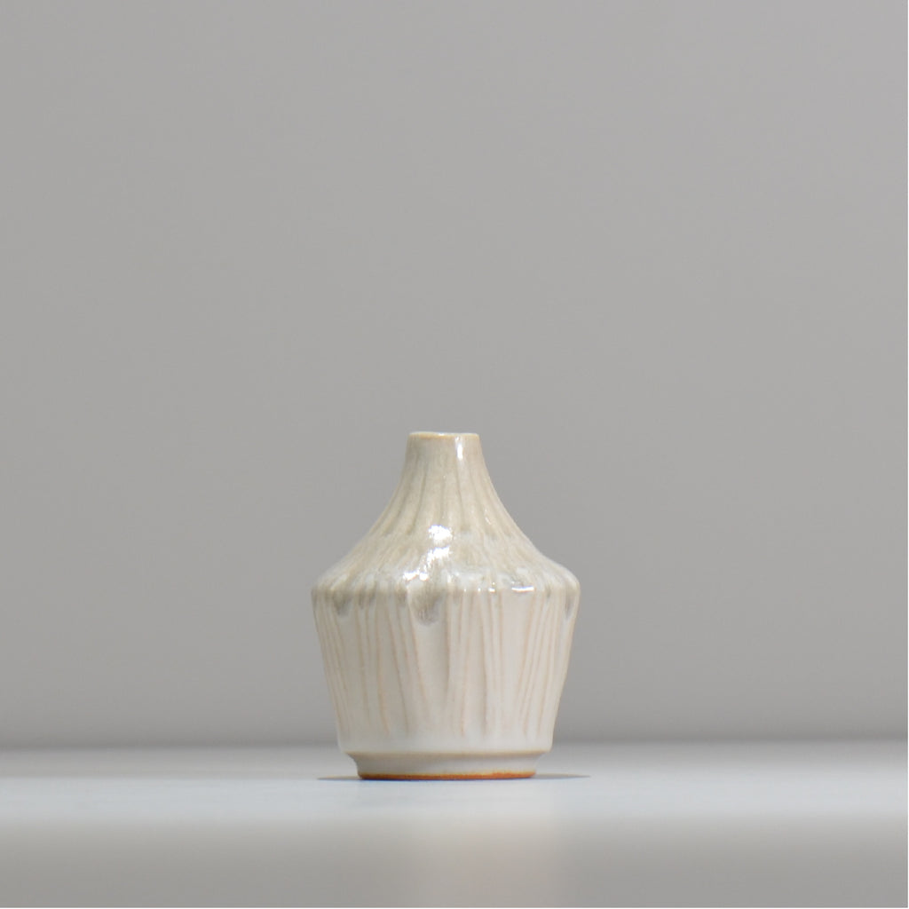 中野 明彦 / グリーン×ホワイト / na2_02_xs / 底面 直径約5.5cm / 一輪挿し 花瓶