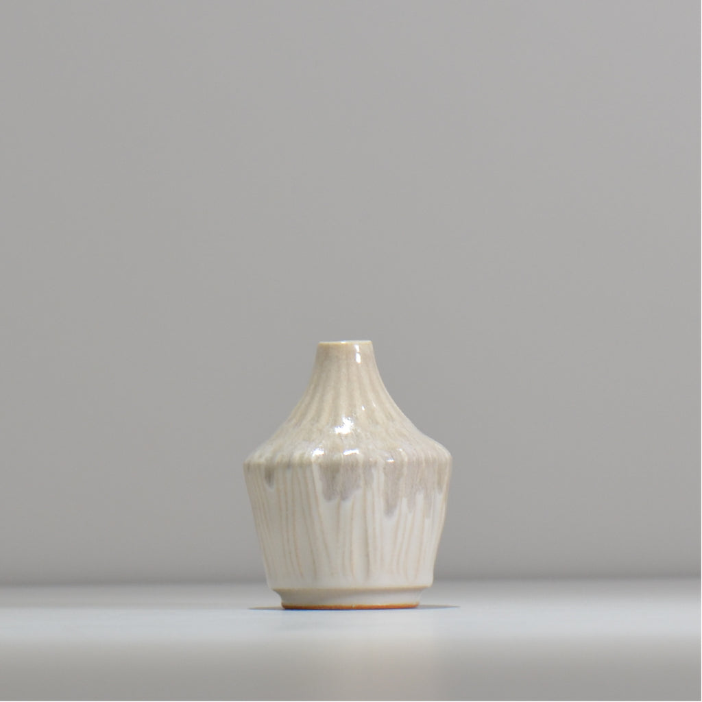 中野 明彦 / グリーン×ホワイト / na2_02_xs / 底面 直径約5.5cm / 一輪挿し 花瓶