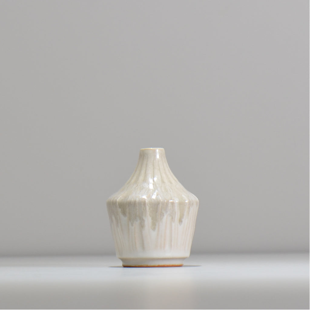 中野 明彦 / グリーン×ホワイト / na2_02_xs / 底面 直径約5.5cm / 一輪挿し 花瓶