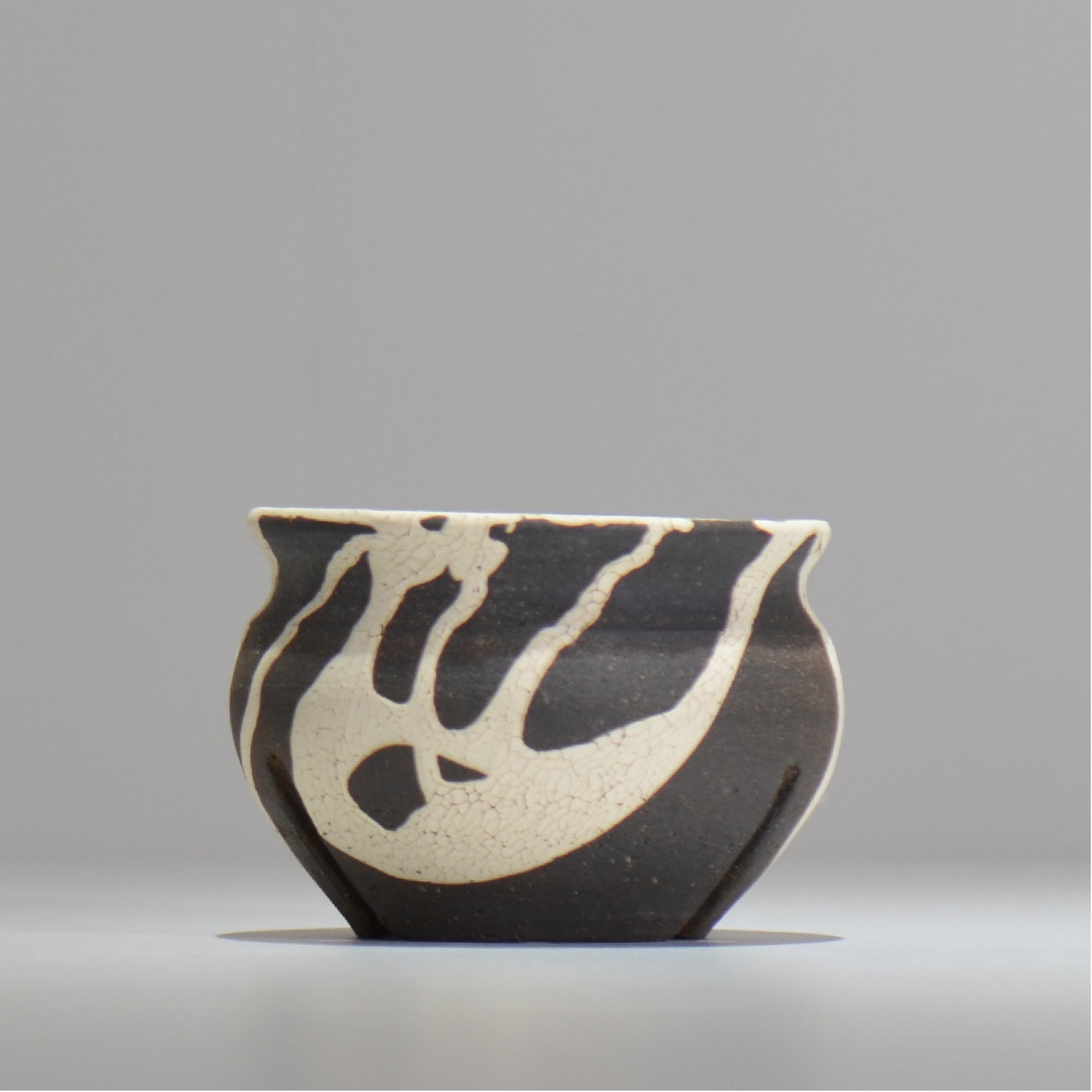 沼野 秀章 / 黒二白 / S / nh2_bwh02_s / 約φ10.9cm / 植木鉢