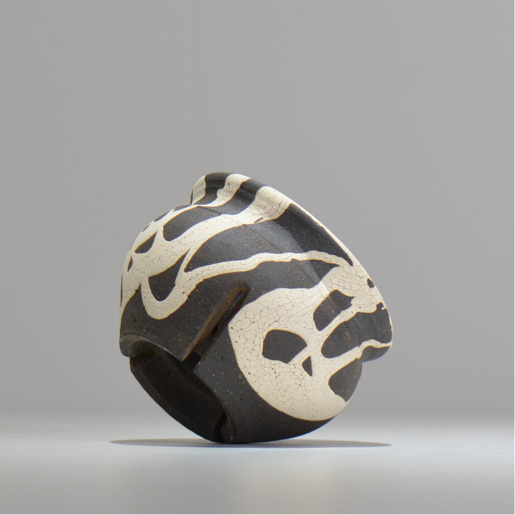 沼野 秀章 / 黒二白 / S / nh2_bwh02_s / 約φ10.9cm / 植木鉢