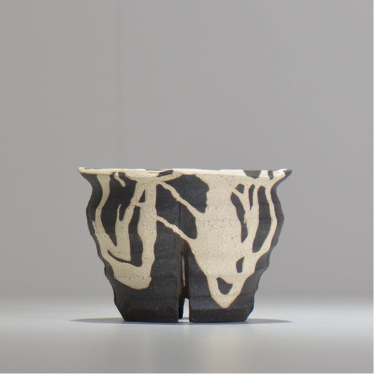 沼野 秀章 / 黒二白 / S / nh2_bwh04_s / 約φ11.8cm / 植木鉢