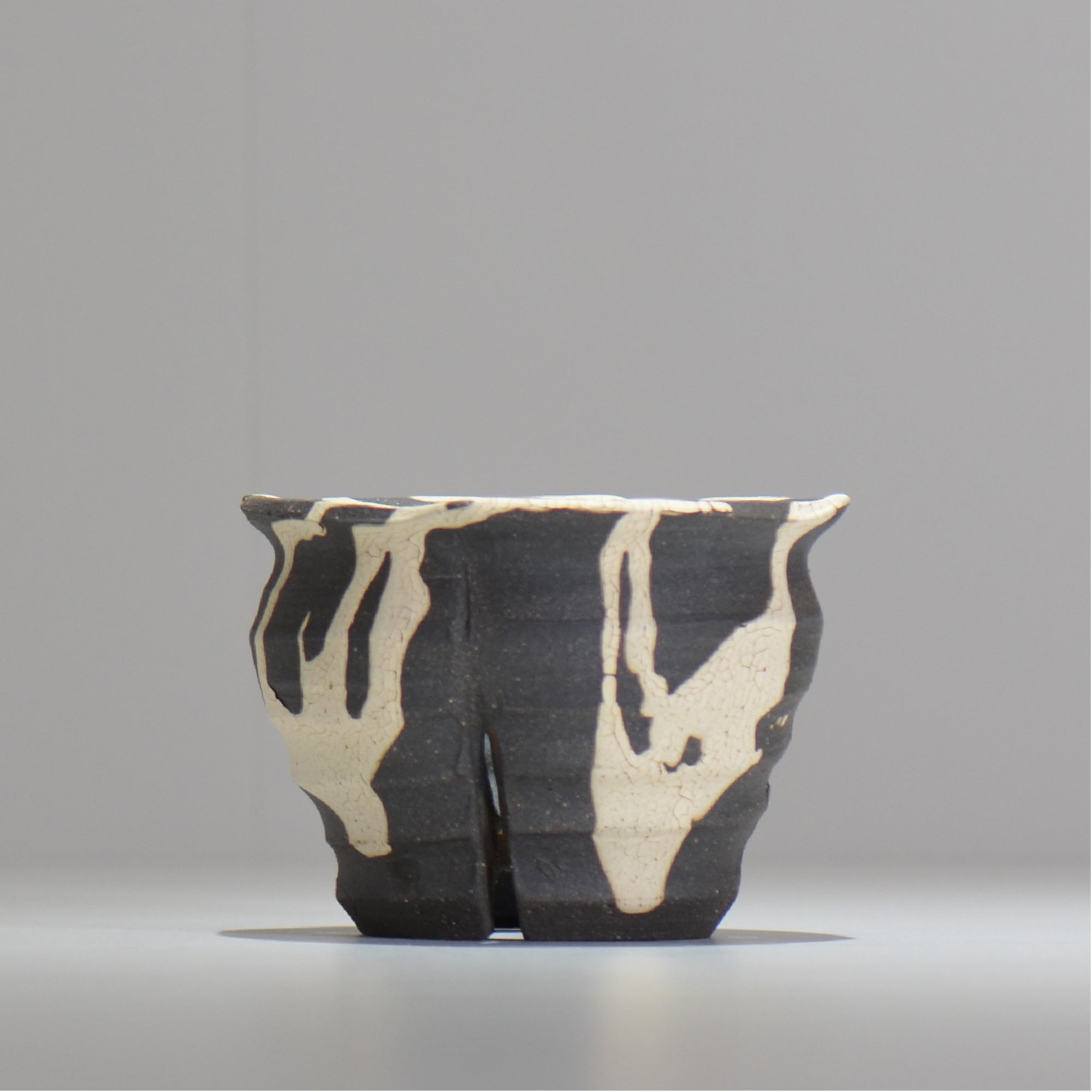 沼野 秀章 / 黒二白 / S / nh2_bwh04_s / 約φ11.8cm / 植木鉢
