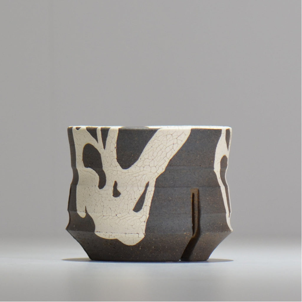 沼野 秀章 / 黒二白 / S / nh2_bwh06_s / 約φ10.3cm / 植木鉢