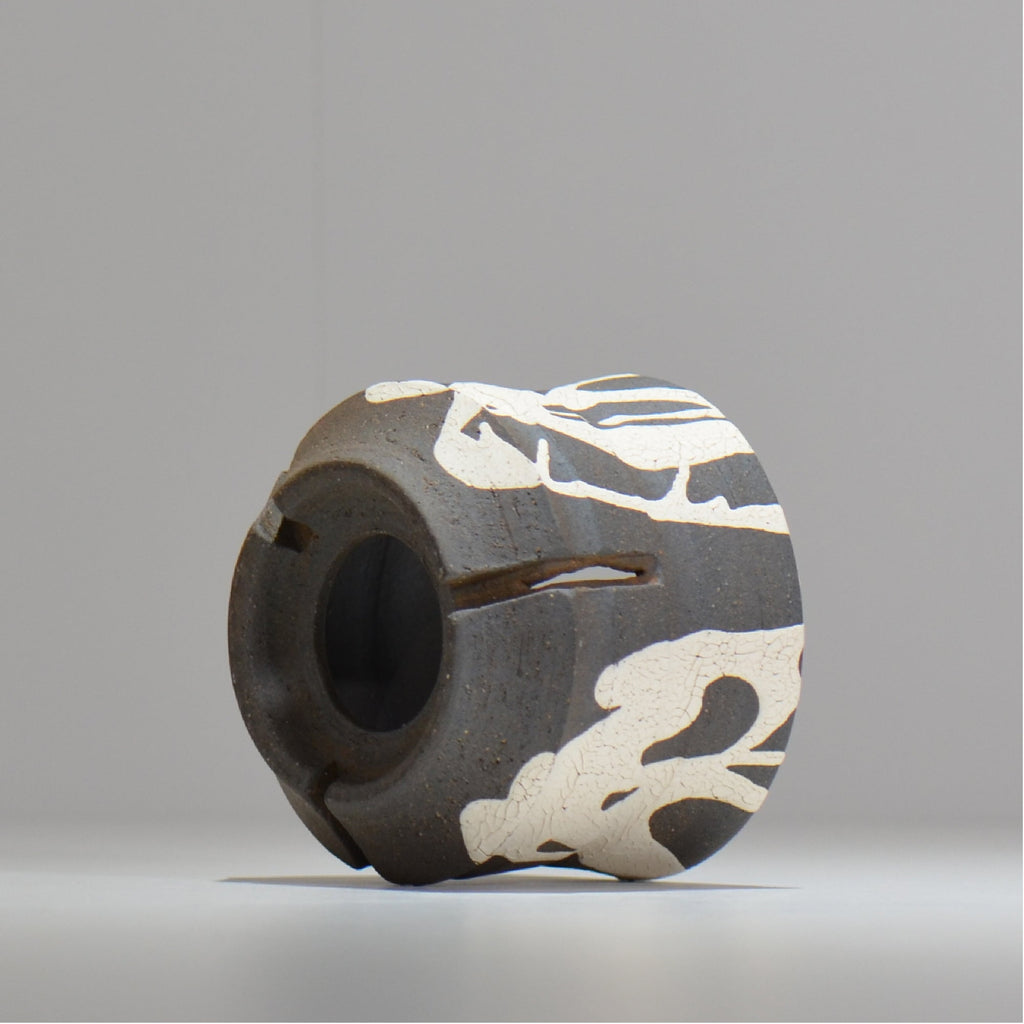 沼野 秀章 / 黒二白 / S / nh2_bwh06_s / 約φ10.3cm / 植木鉢