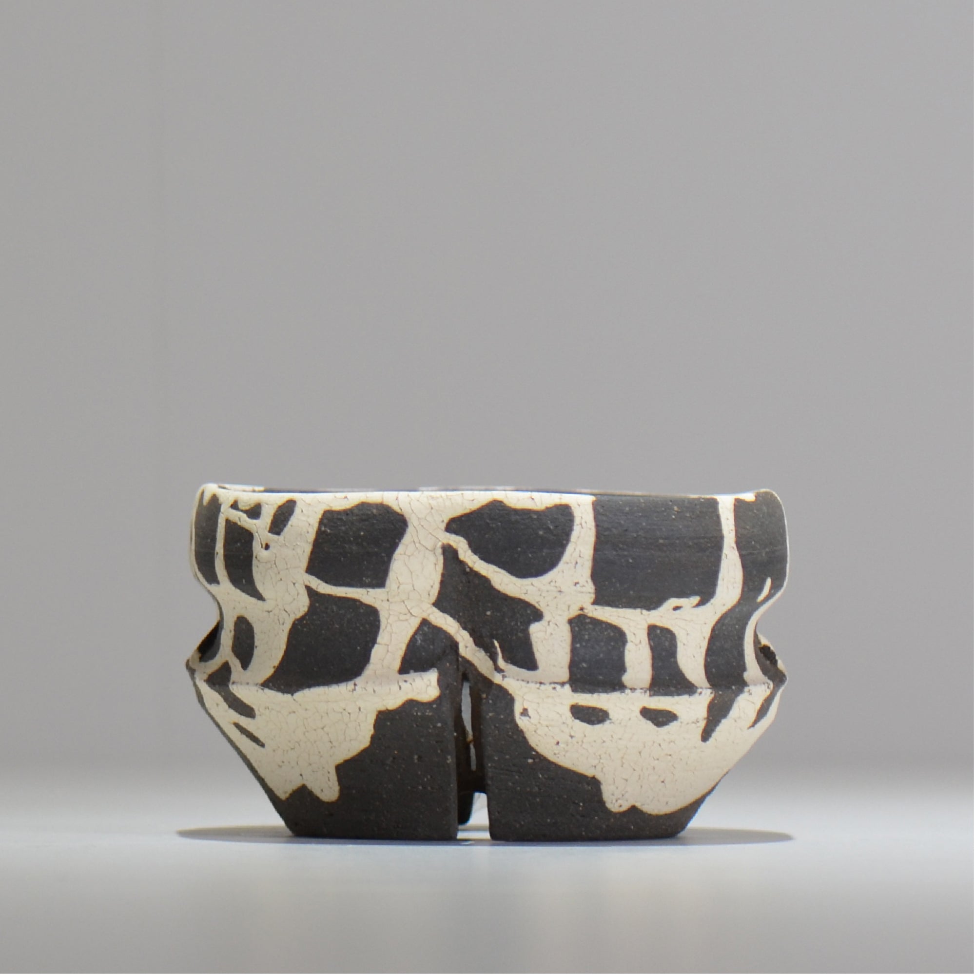 沼野 秀章 / 黒二白 / M / nh2_bwh07_m / 約φ12.3cm / 植木鉢