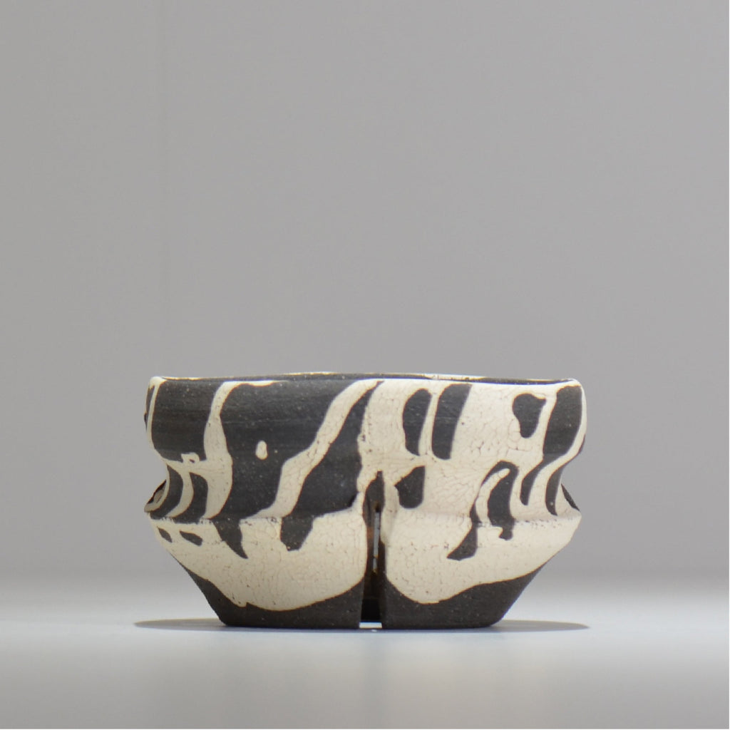 沼野 秀章 / 黒二白 / M / nh2_bwh07_m / 約φ12.3cm / 植木鉢