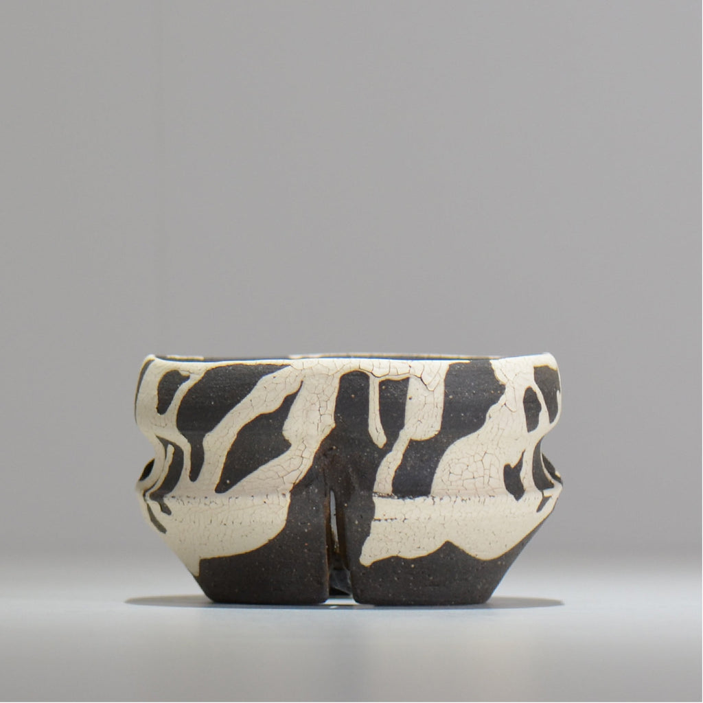 沼野 秀章 / 黒二白 / M / nh2_bwh07_m / 約φ12.3cm / 植木鉢