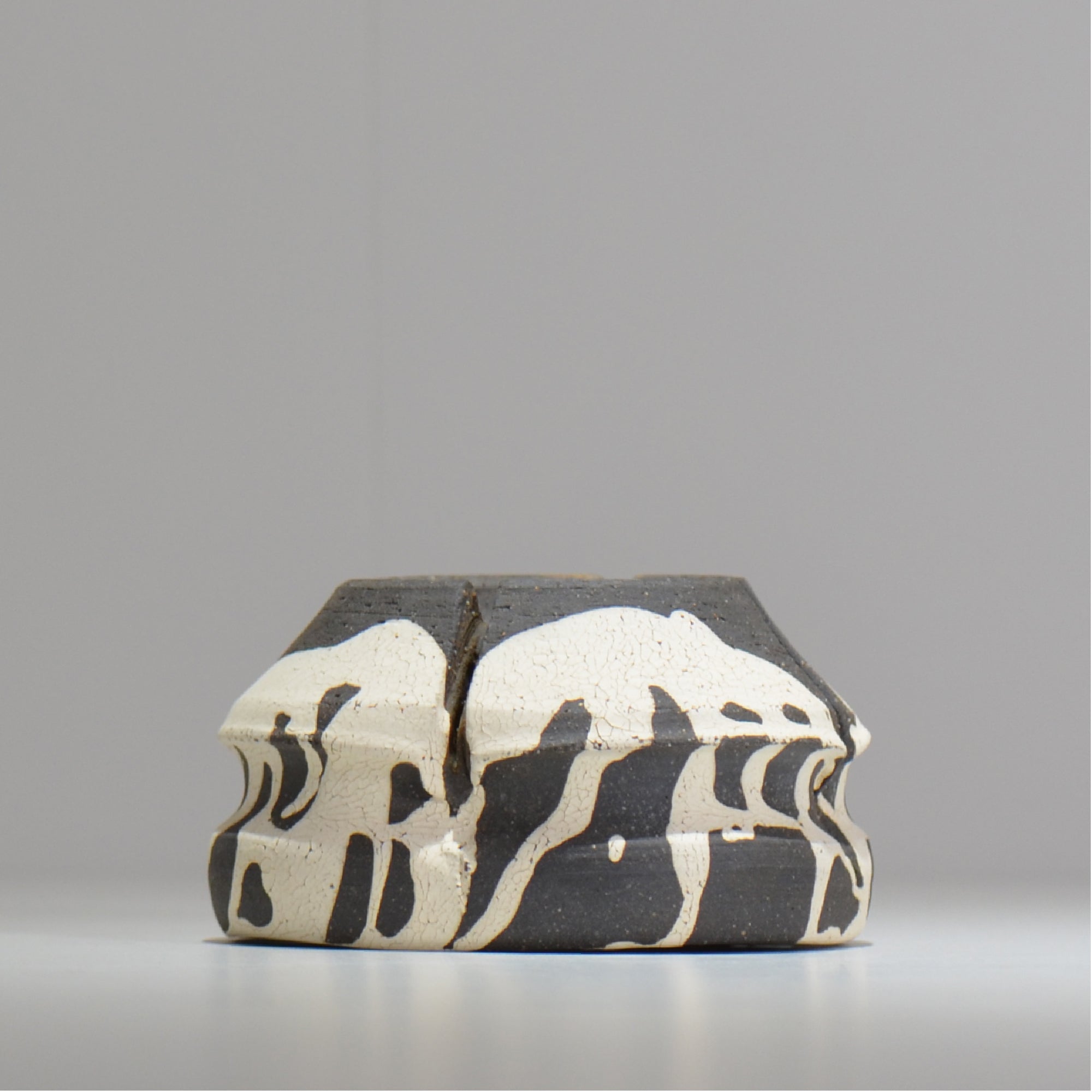 沼野 秀章 / 黒二白 / M / nh2_bwh07_m / 約φ12.3cm / 植木鉢