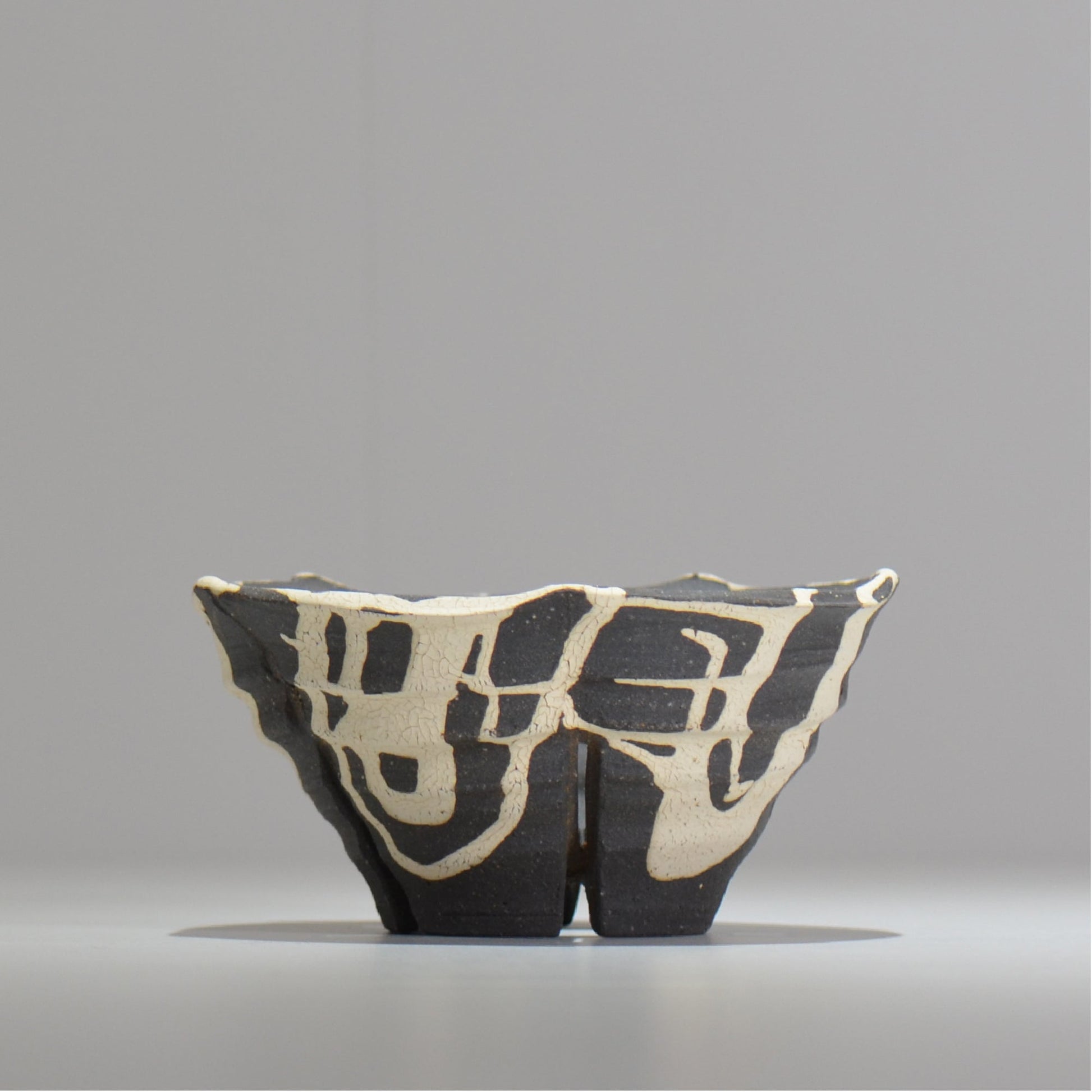 沼野 秀章 / 黒二白 / M / nh2_bwh08_m/ 約φ14.7cm / 植木鉢