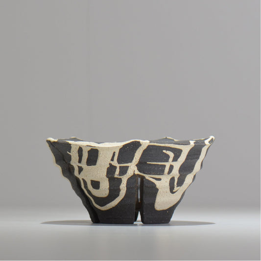 沼野 秀章 / 黒二白 / M / nh2_bwh08_m/ 約φ14.7cm / 植木鉢