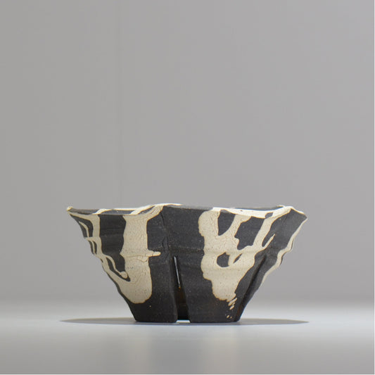 沼野 秀章 / 黒二白 / M / nh2_bwh08_m/ 約φ14.7cm / 植木鉢