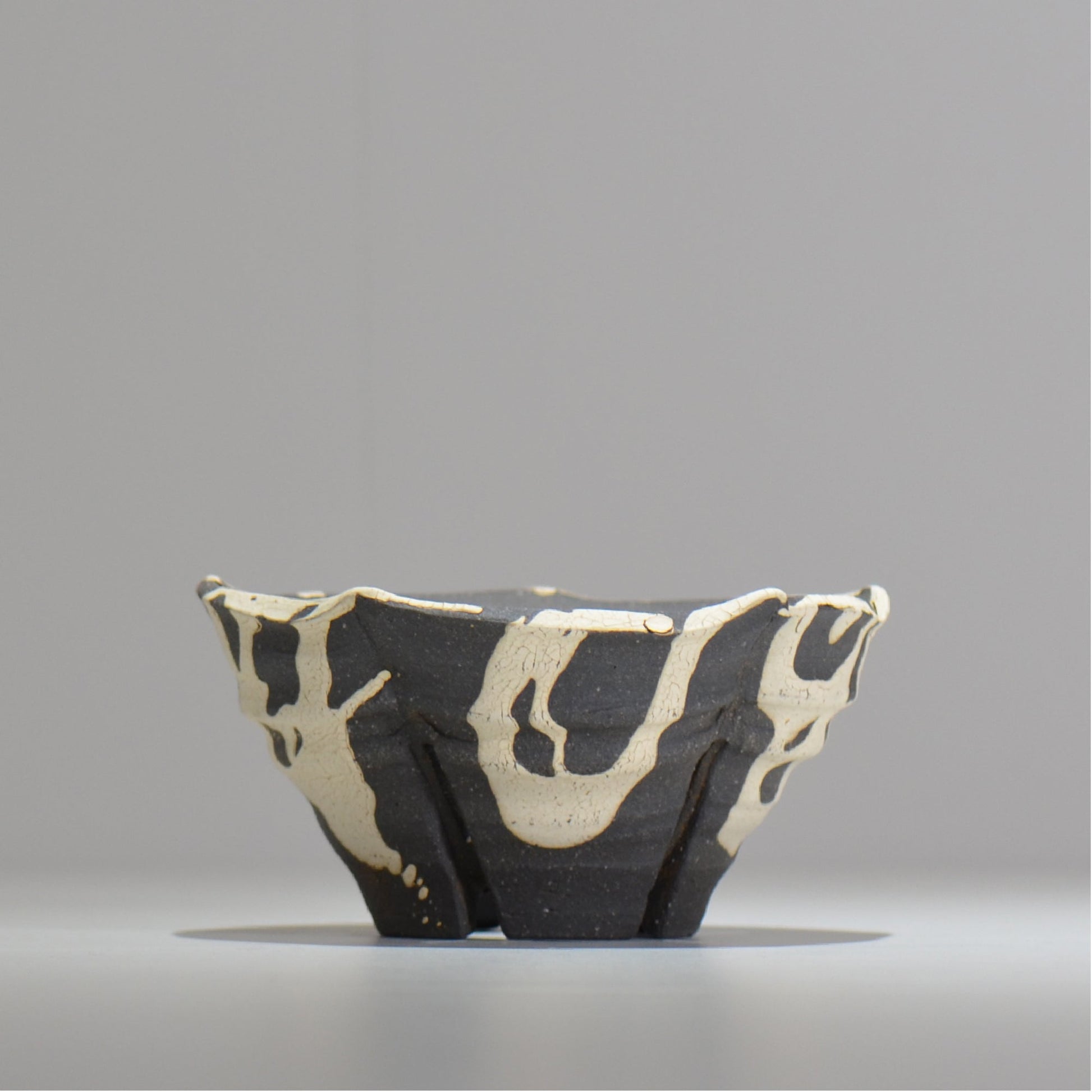 沼野 秀章 / 黒二白 / M / nh2_bwh08_m/ 約φ14.7cm / 植木鉢