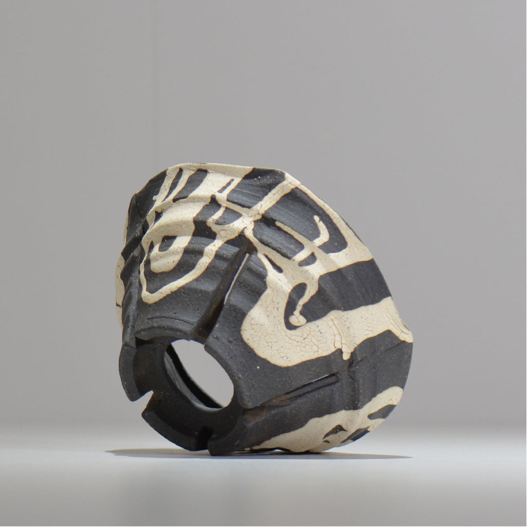 沼野 秀章 / 黒二白 / M / nh2_bwh08_m/ 約φ14.7cm / 植木鉢