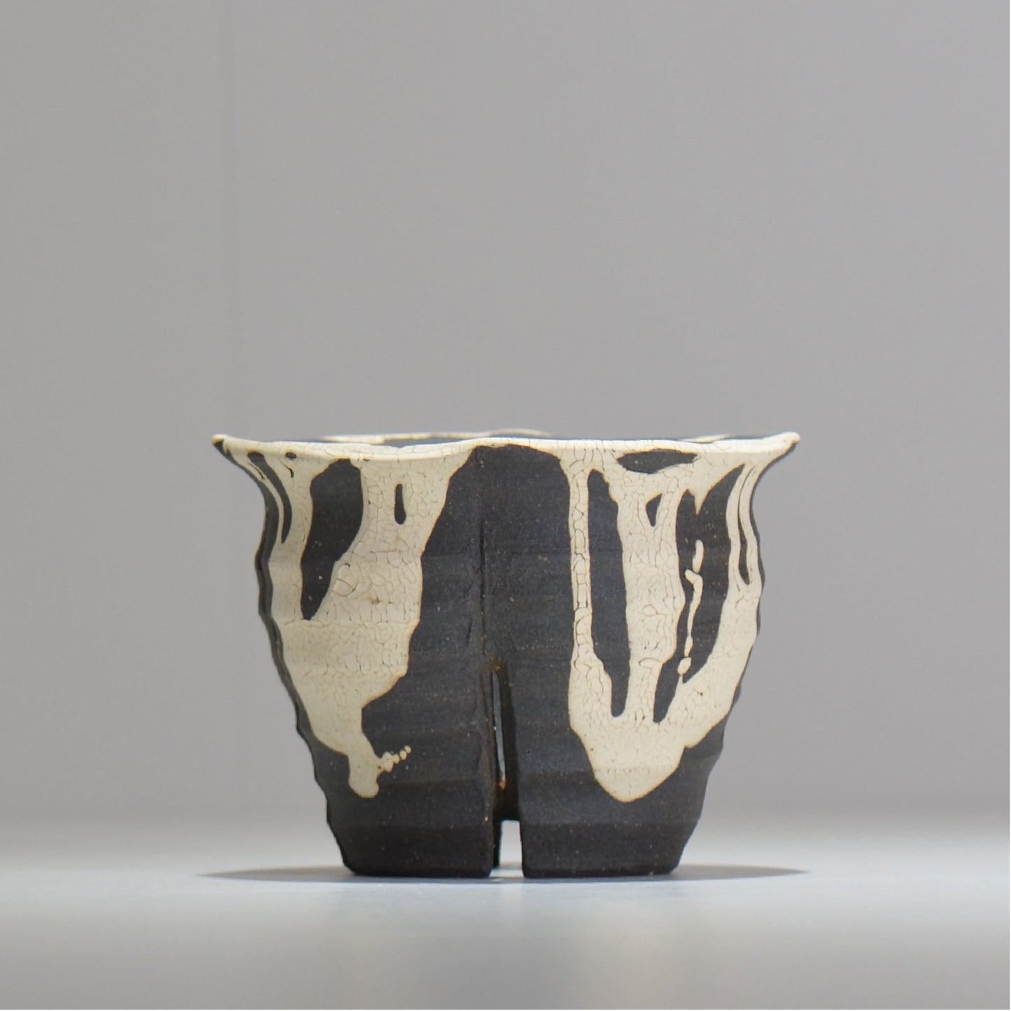 沼野 秀章 / 黒二白 / M / nh2_bwh09_m/ 約φ12.5cm / 植木鉢