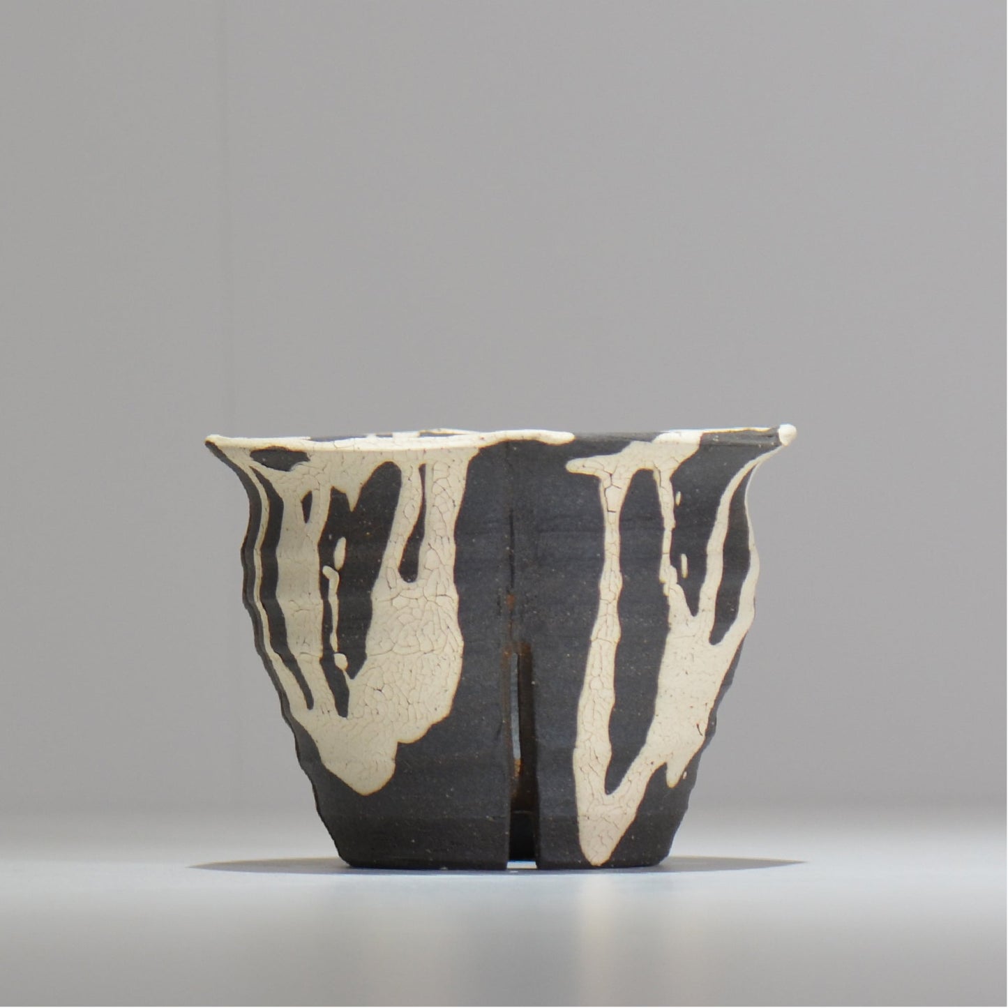沼野 秀章 / 黒二白 / M / nh2_bwh09_m/ 約φ12.5cm / 植木鉢