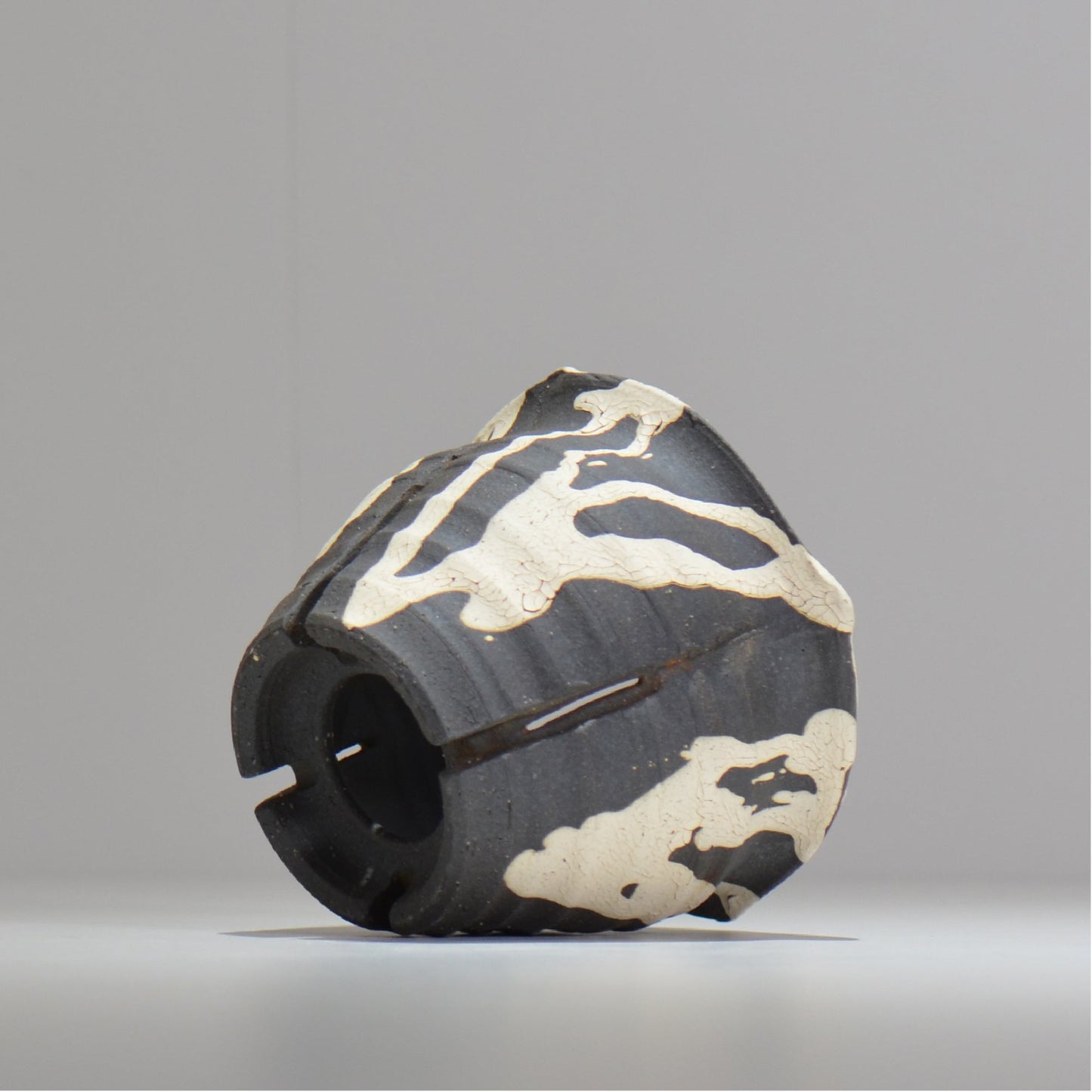 沼野 秀章 / 黒二白 / M / nh2_bwh09_m/ 約φ12.5cm / 植木鉢