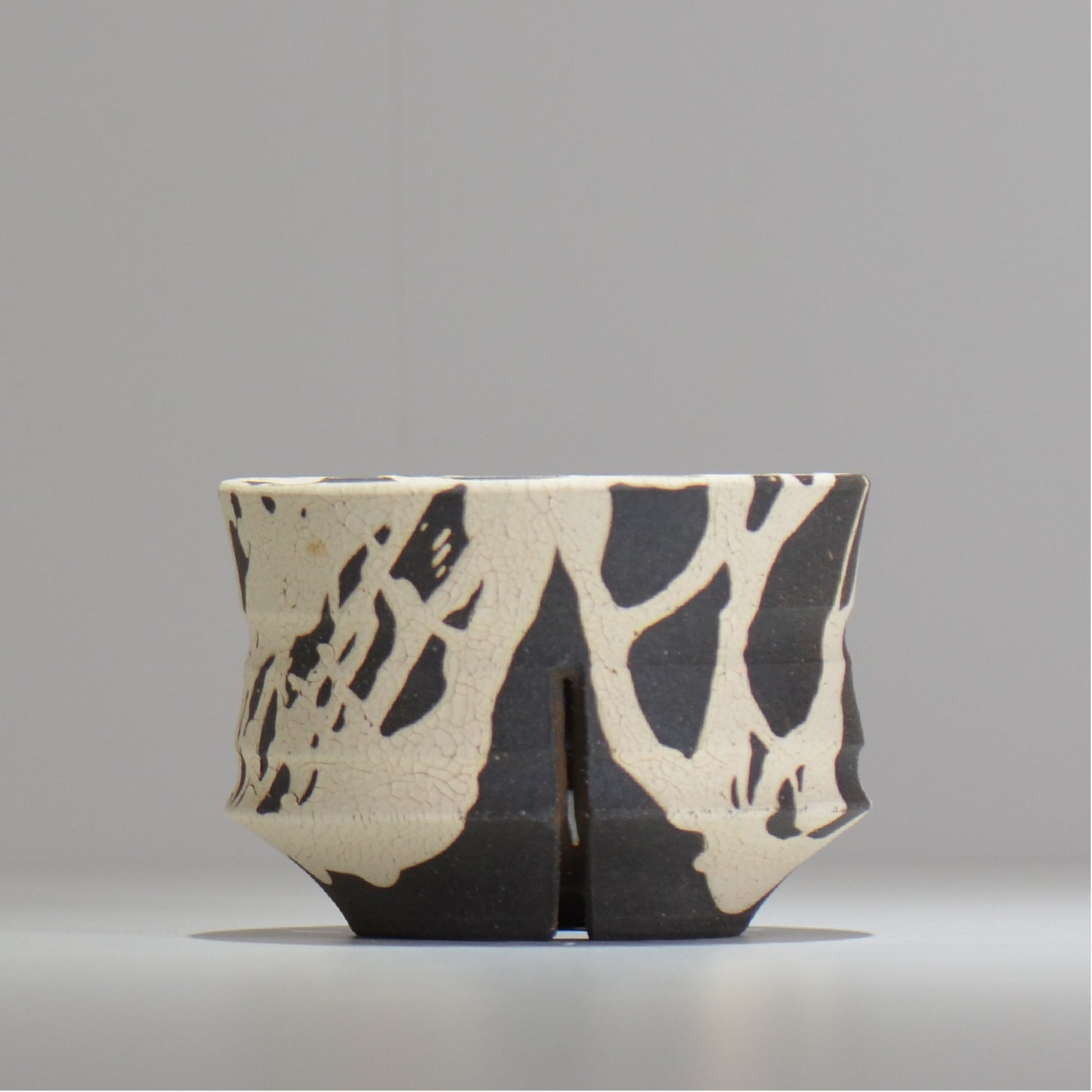沼野 秀章 / 黒二白 / M / nh2_bwh10_m/ 約φ12.8cm / 植木鉢