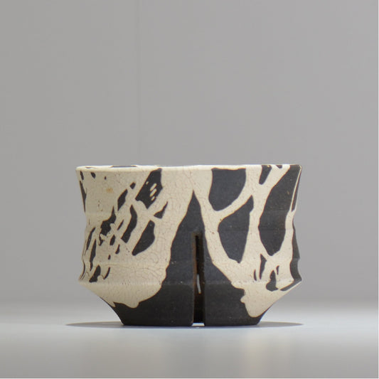 沼野 秀章 / 黒二白 / M / nh2_bwh10_m/ 約φ12.8cm / 植木鉢
