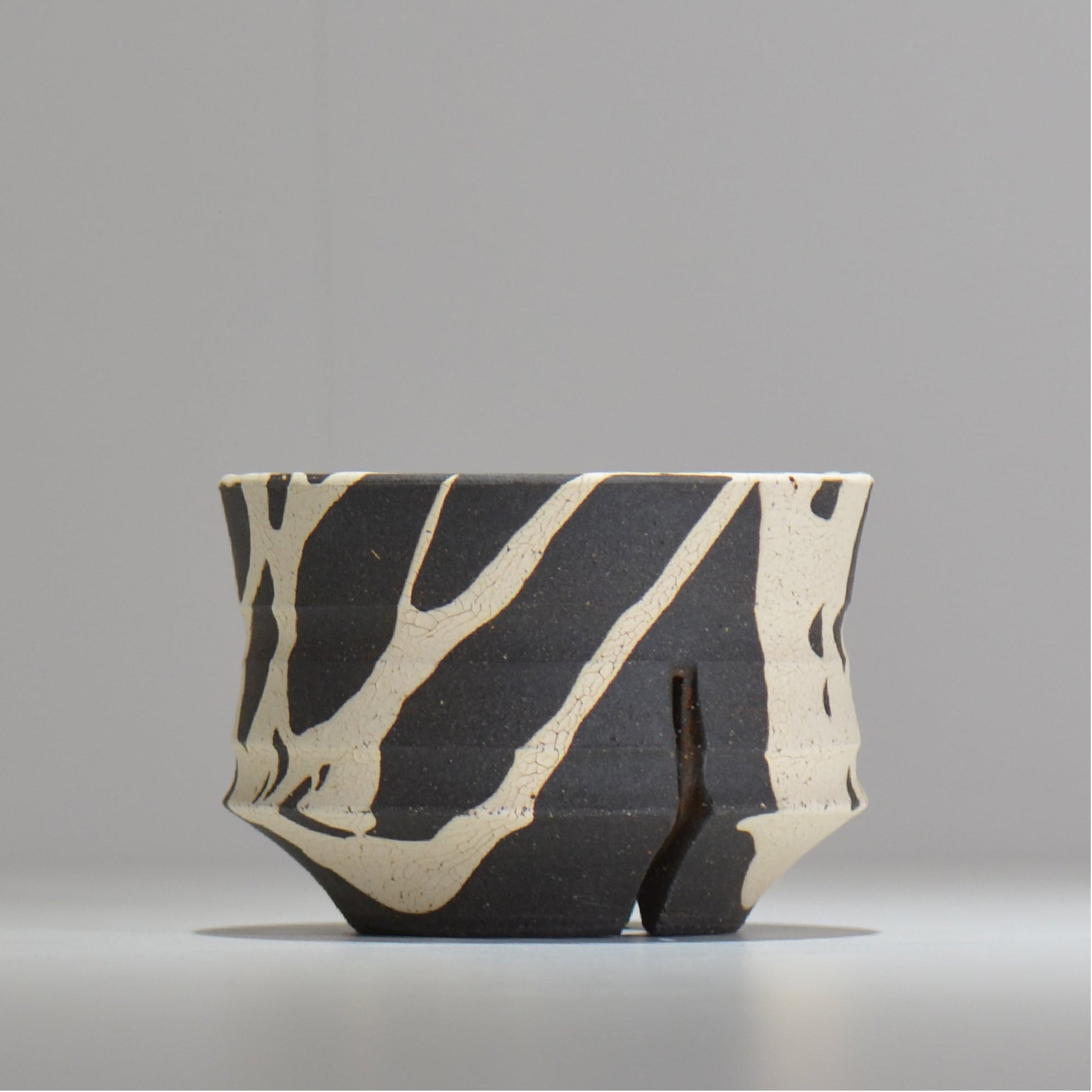 沼野 秀章 / 黒二白 / M / nh2_bwh10_m/ 約φ12.8cm / 植木鉢