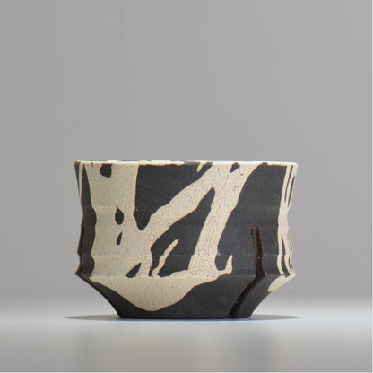 沼野 秀章 / 黒二白 / M / nh2_bwh10_m/ 約φ12.8cm / 植木鉢