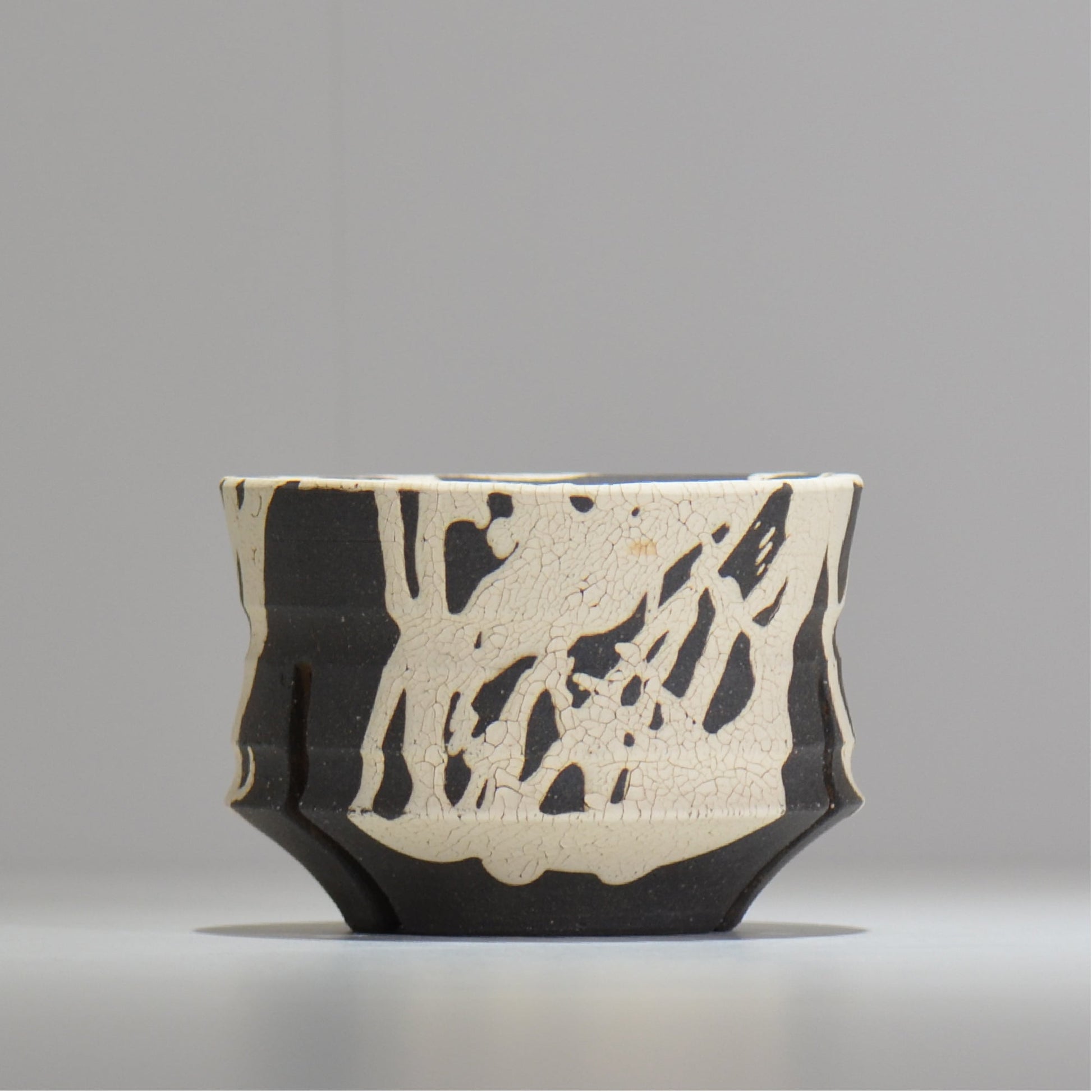 沼野 秀章 / 黒二白 / M / nh2_bwh10_m/ 約φ12.8cm / 植木鉢