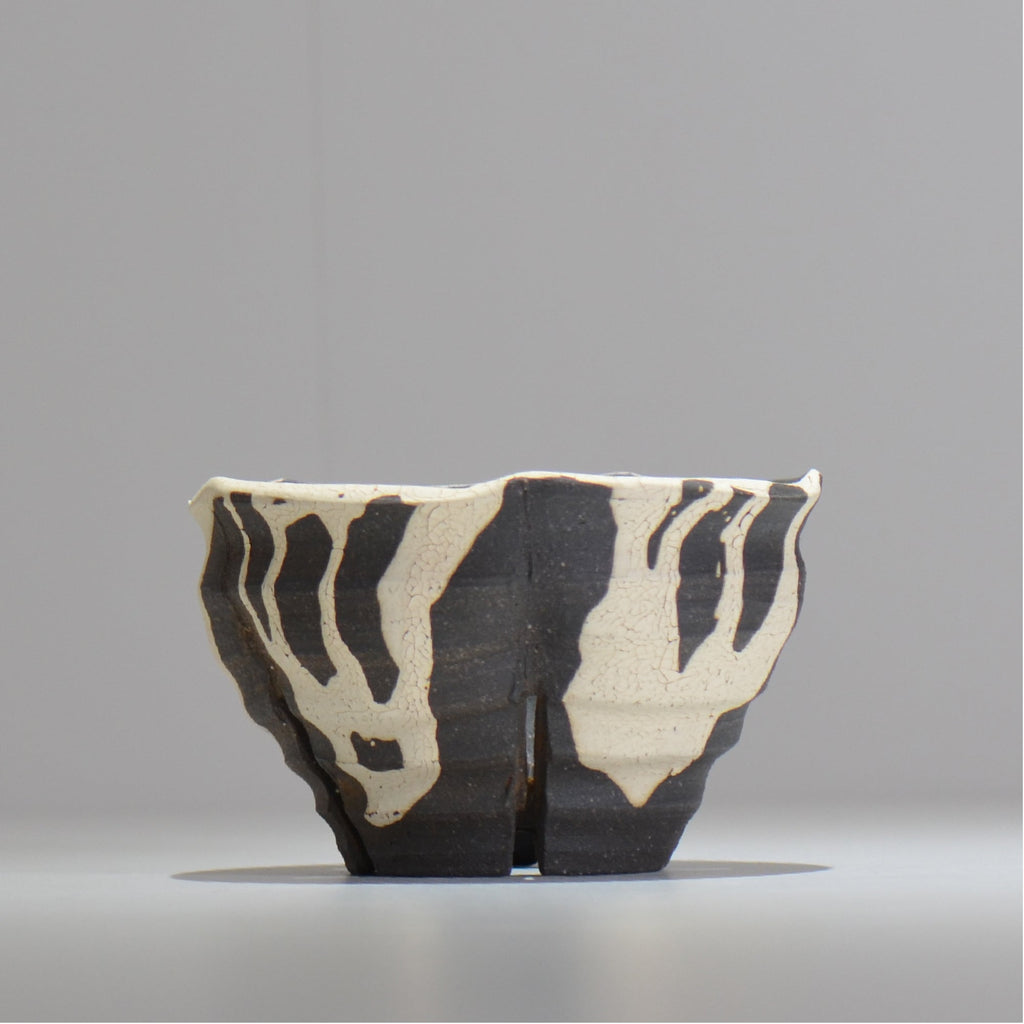 沼野 秀章 / 黒二白 / M / nh2_bwh11_m/ 約φ13.2cm / 植木鉢