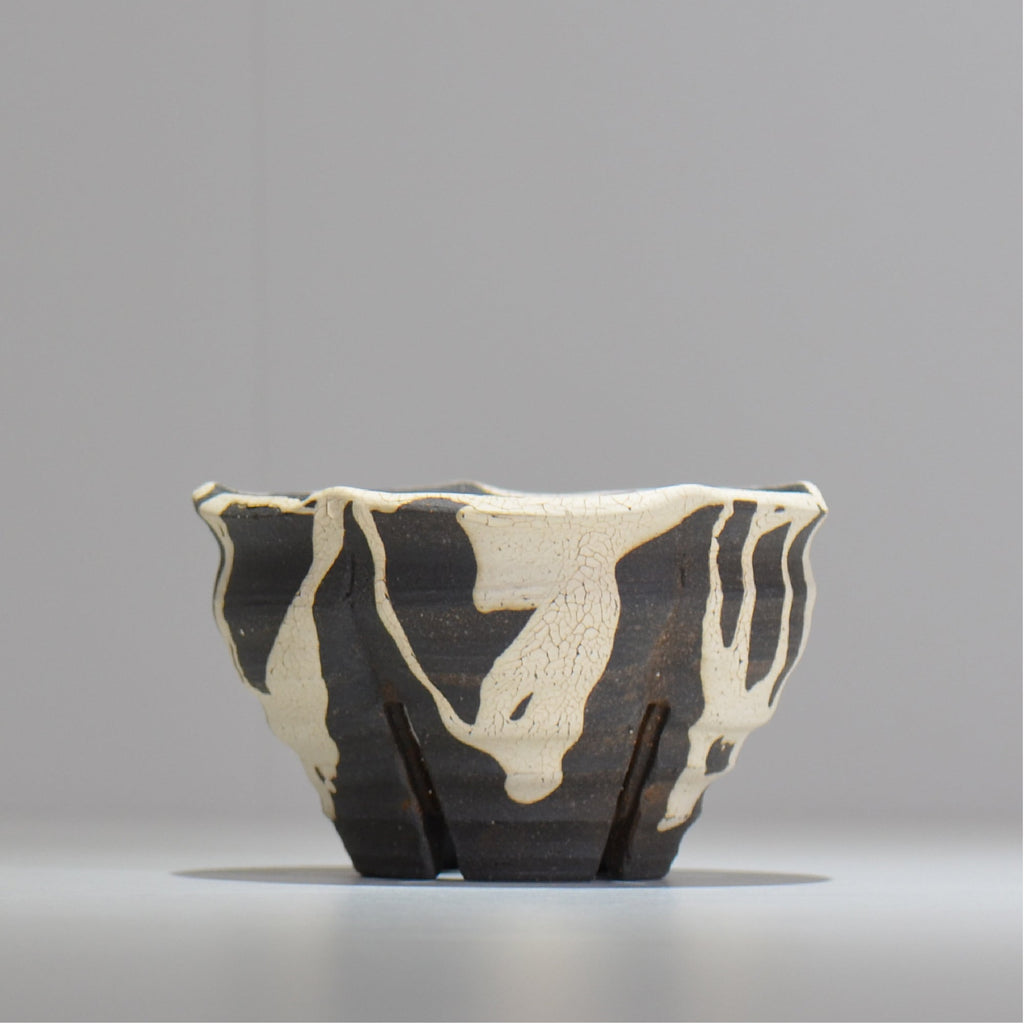 沼野 秀章 / 黒二白 / M / nh2_bwh11_m/ 約φ13.2cm / 植木鉢