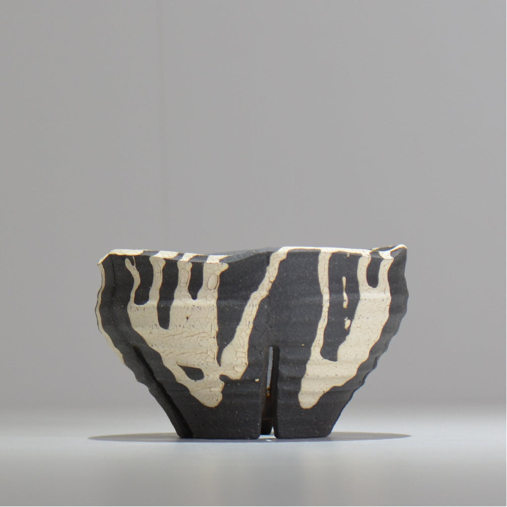 沼野 秀章 / 黒二白 / M / nh2_bwh12_m/ 約φ13.2cm / 植木鉢