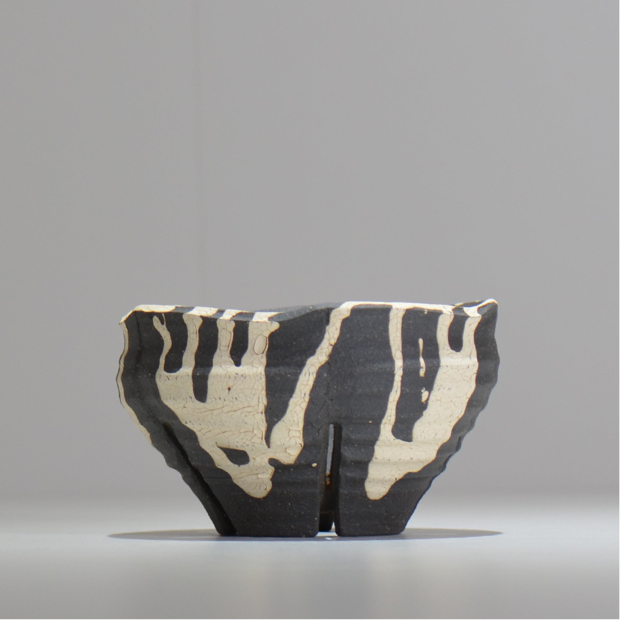 沼野 秀章 / 黒二白 / M / nh2_bwh12_m/ 約φ13.2cm / 植木鉢