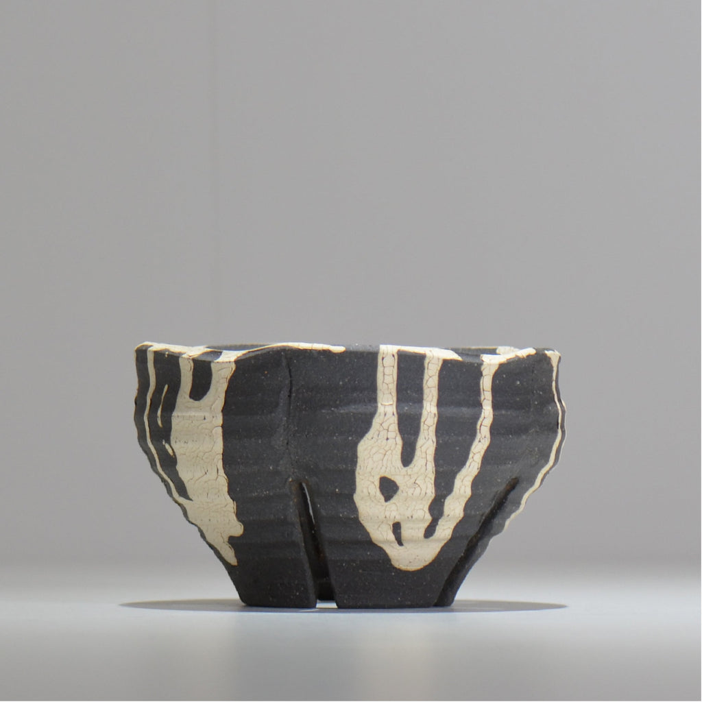 沼野 秀章 / 黒二白 / M / nh2_bwh12_m/ 約φ13.2cm / 植木鉢