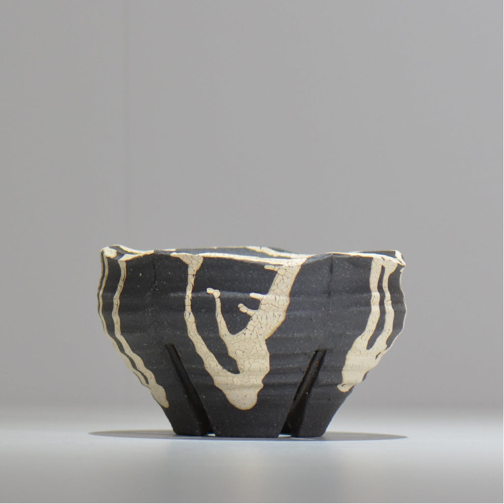 沼野 秀章 / 黒二白 / M / nh2_bwh12_m/ 約φ13.2cm / 植木鉢