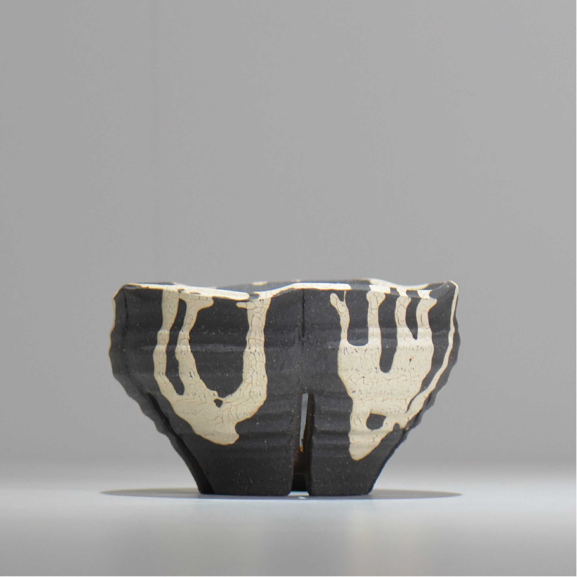 沼野 秀章 / 黒二白 / M / nh2_bwh12_m/ 約φ13.2cm / 植木鉢