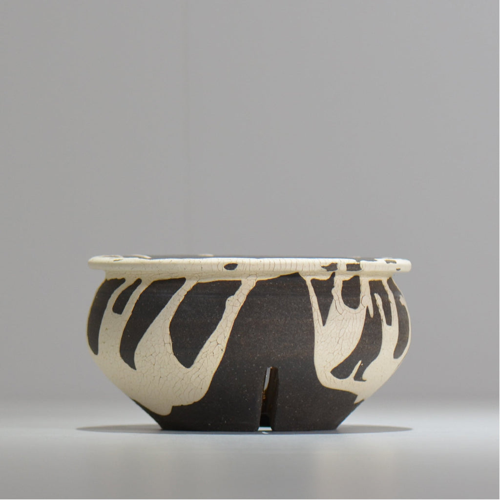 沼野 秀章 / 黒二白 / M / nh2_bwh13_m/ 約φ15cm / 植木鉢
