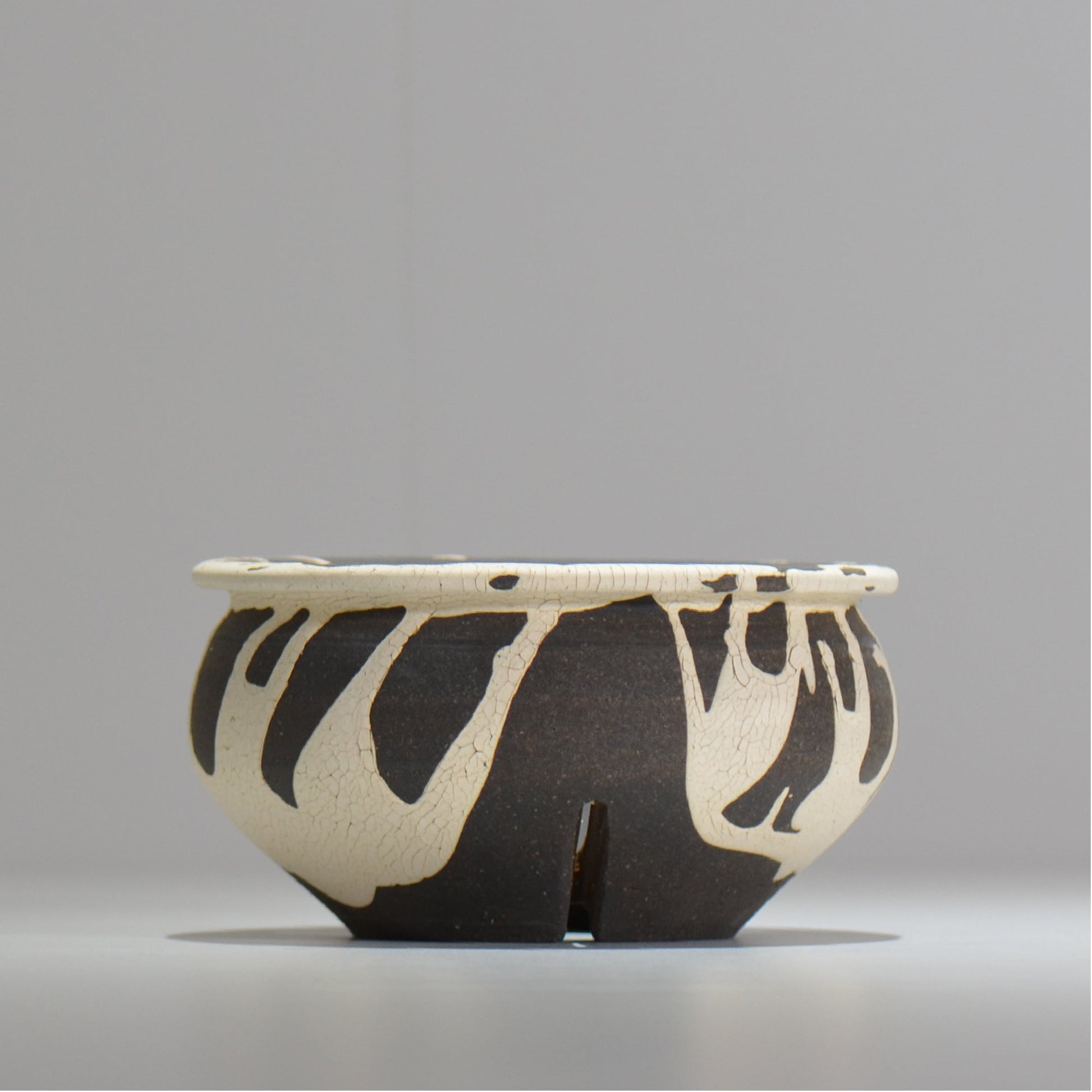 沼野 秀章 / 黒二白 / M / nh2_bwh13_m/ 約φ15cm / 植木鉢