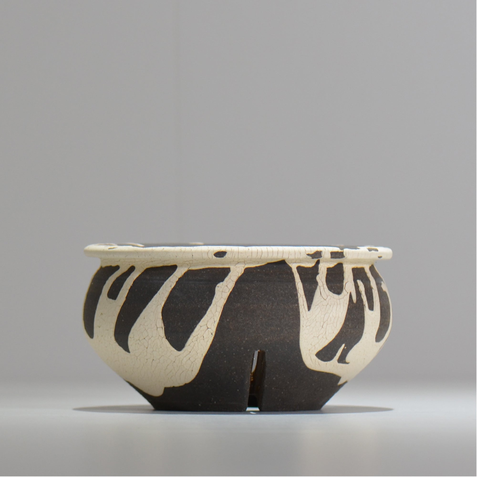 沼野 秀章 / 黒二白 / M / nh2_bwh13_m/ 約φ15cm / 植木鉢
