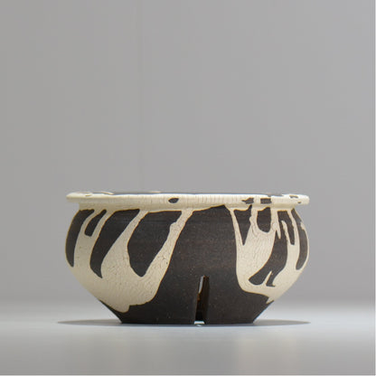 沼野 秀章 / 黒二白 / M / nh2_bwh13_m/ 約φ15cm / 植木鉢