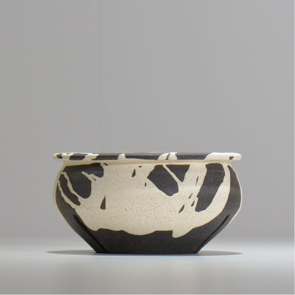 沼野 秀章 / 黒二白 / M / nh2_bwh13_m/ 約φ15cm / 植木鉢