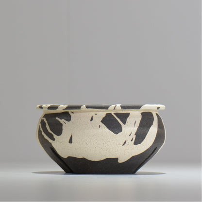 沼野 秀章 / 黒二白 / M / nh2_bwh13_m/ 約φ15cm / 植木鉢