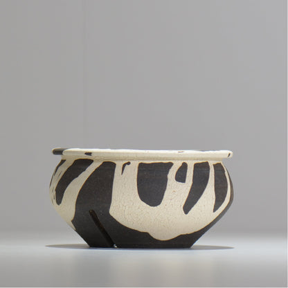 沼野 秀章 / 黒二白 / M / nh2_bwh13_m/ 約φ15cm / 植木鉢
