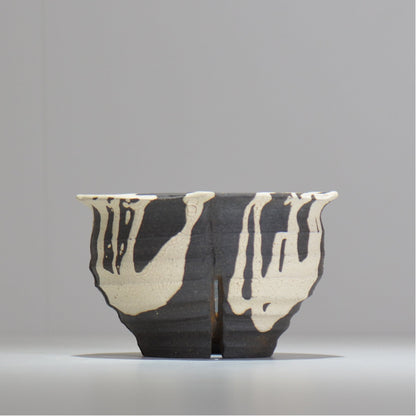 沼野 秀章 / 黒二白 / M / nh2_bwh14_m/ 約φ14.5cm / 植木鉢