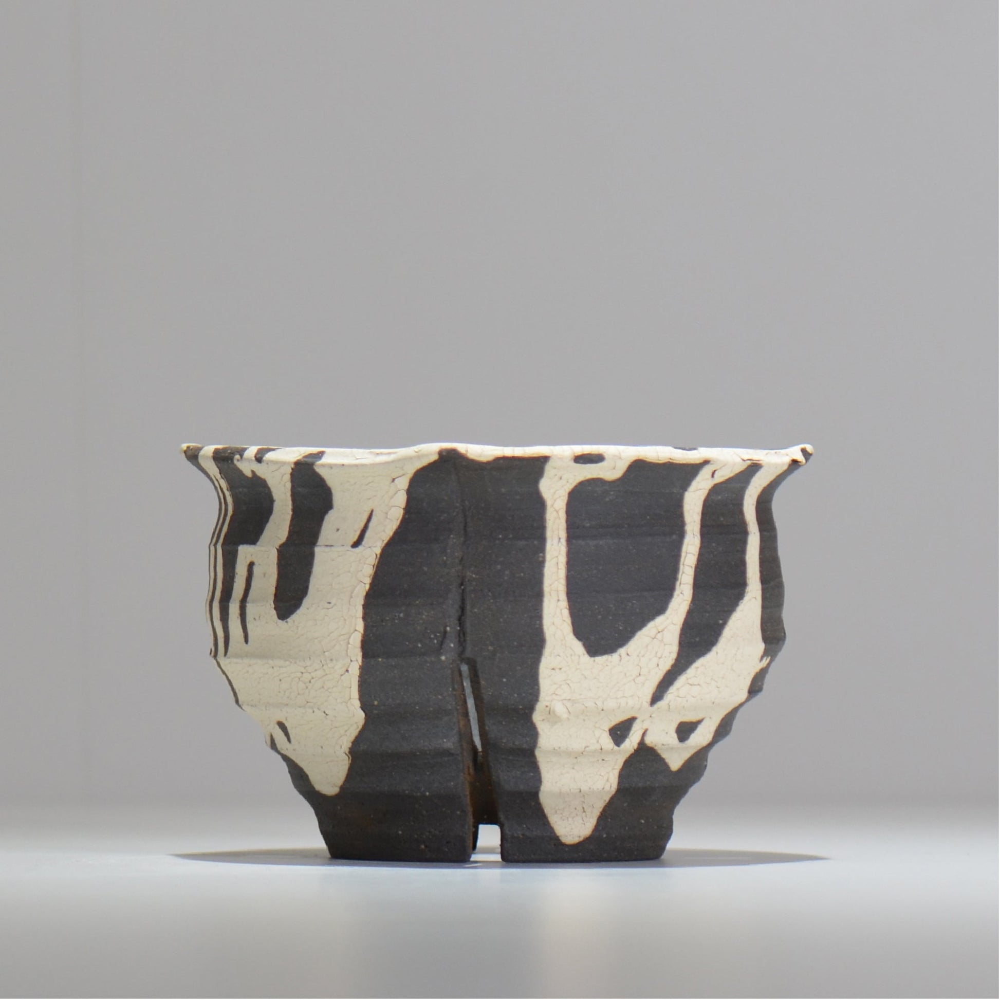 沼野 秀章 / 黒二白 / M / nh2_bwh14_m/ 約φ14.5cm / 植木鉢