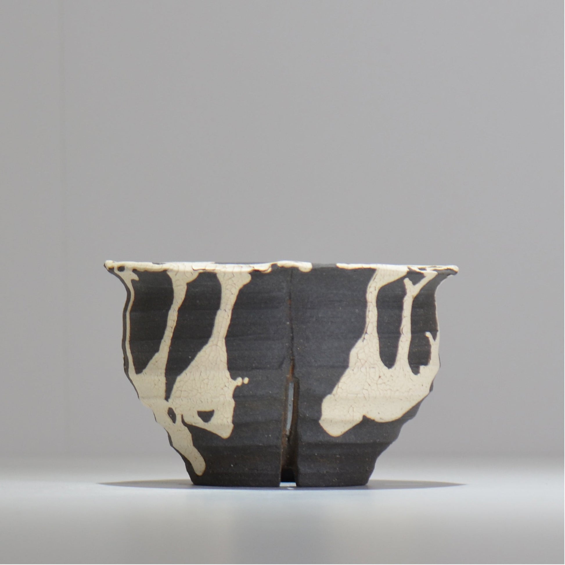 沼野 秀章 / 黒二白 / M / nh2_bwh14_m/ 約φ14.5cm / 植木鉢