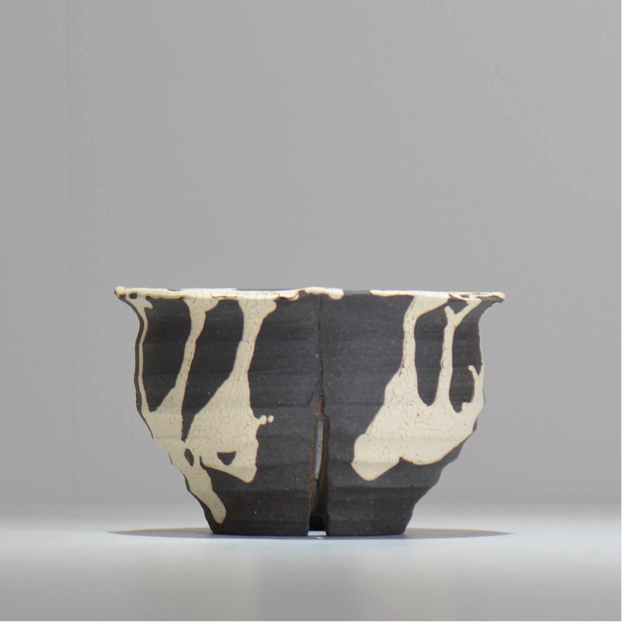 沼野 秀章 / 黒二白 / M / nh2_bwh14_m/ 約φ14.5cm / 植木鉢